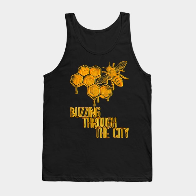 Buzzing Through the City | Urban Beekeeping | Bee | Honey Tank Top by octoplatypusclothing@gmail.com